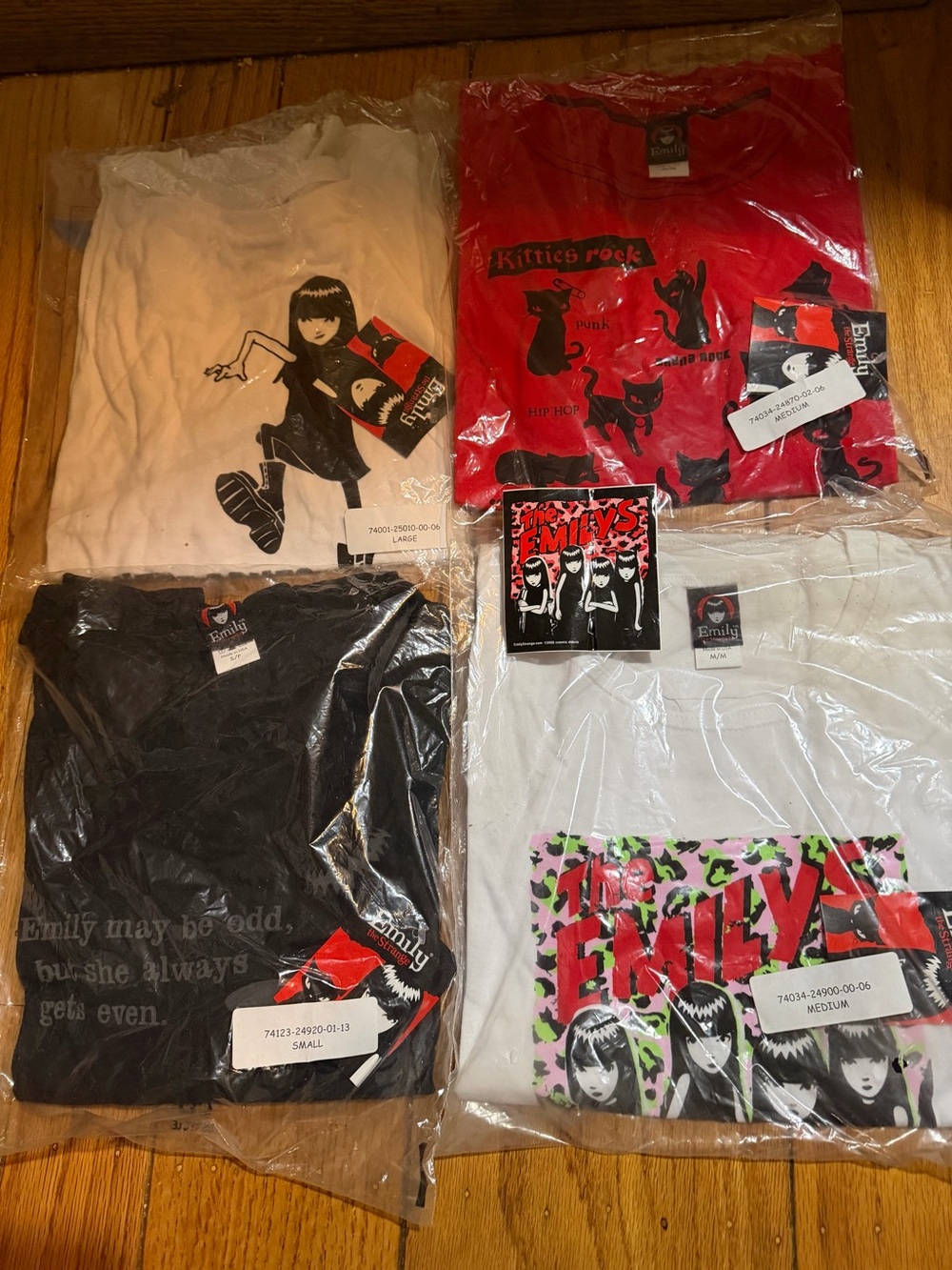 Emily the strange lot of 4 shirts  new